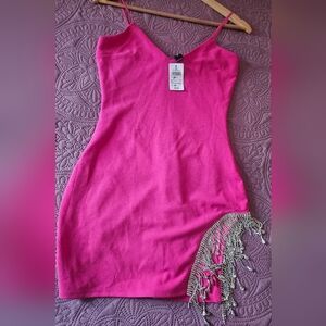 Barbie Pink Dress with Silver Fringe